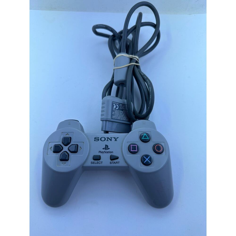 Sony PlayStation PS1 Official OEM Gray Controller SCPH-1080 Tested Working!